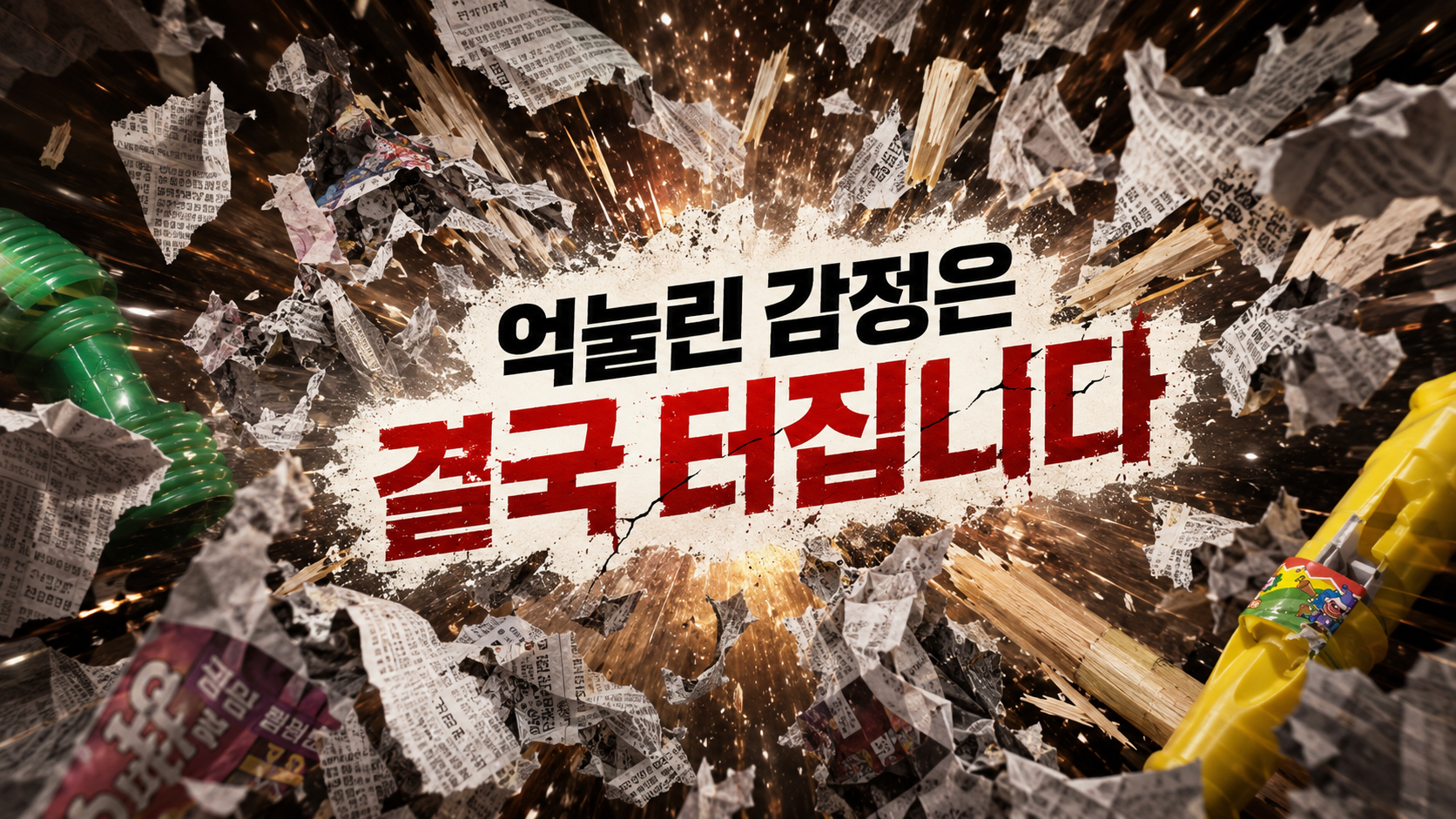 억눌린 감정이 결국 터지는 순간