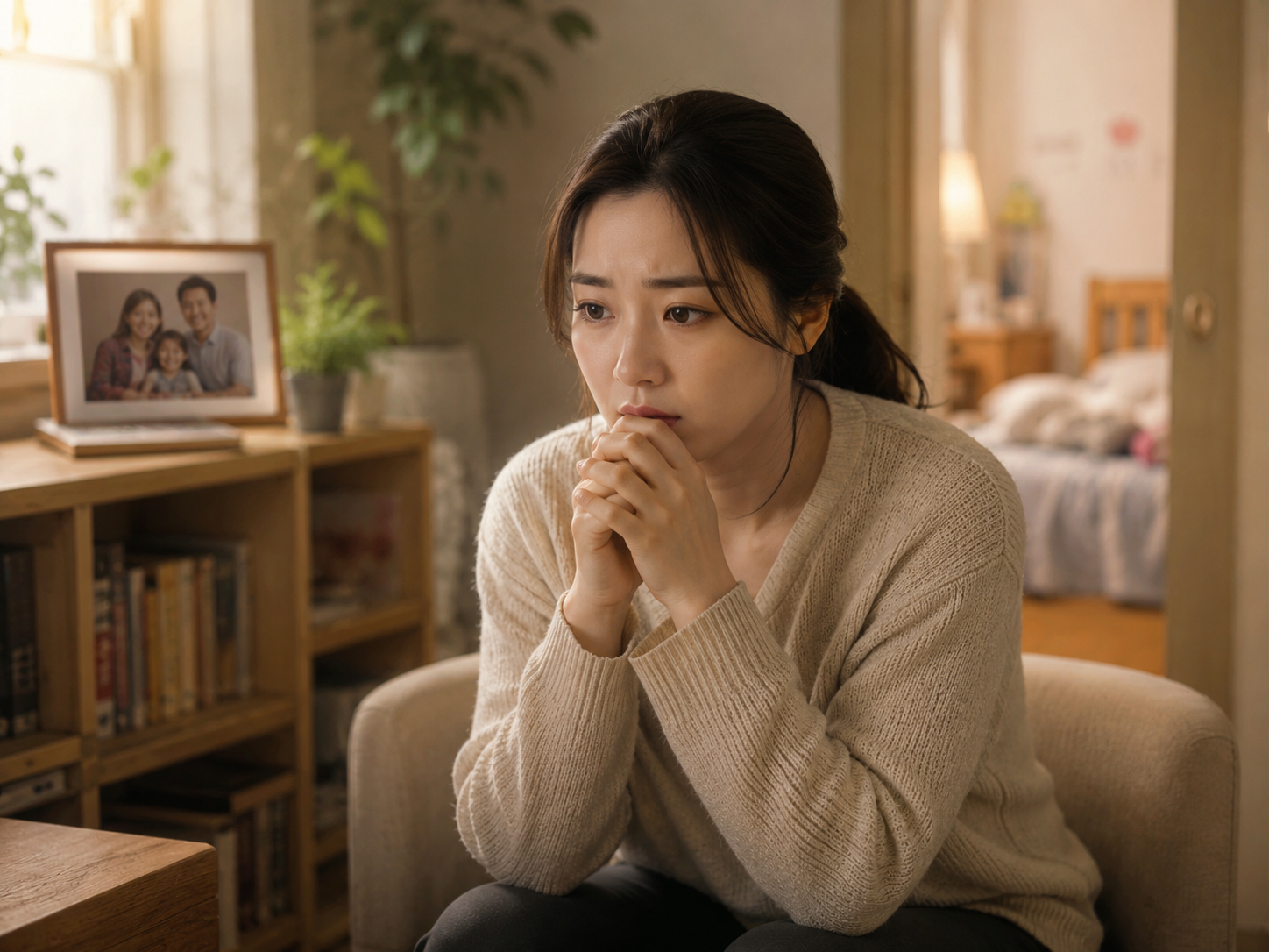 좋은 부모가 아닐지 모른다는 두려움으로 고민하는 어머니