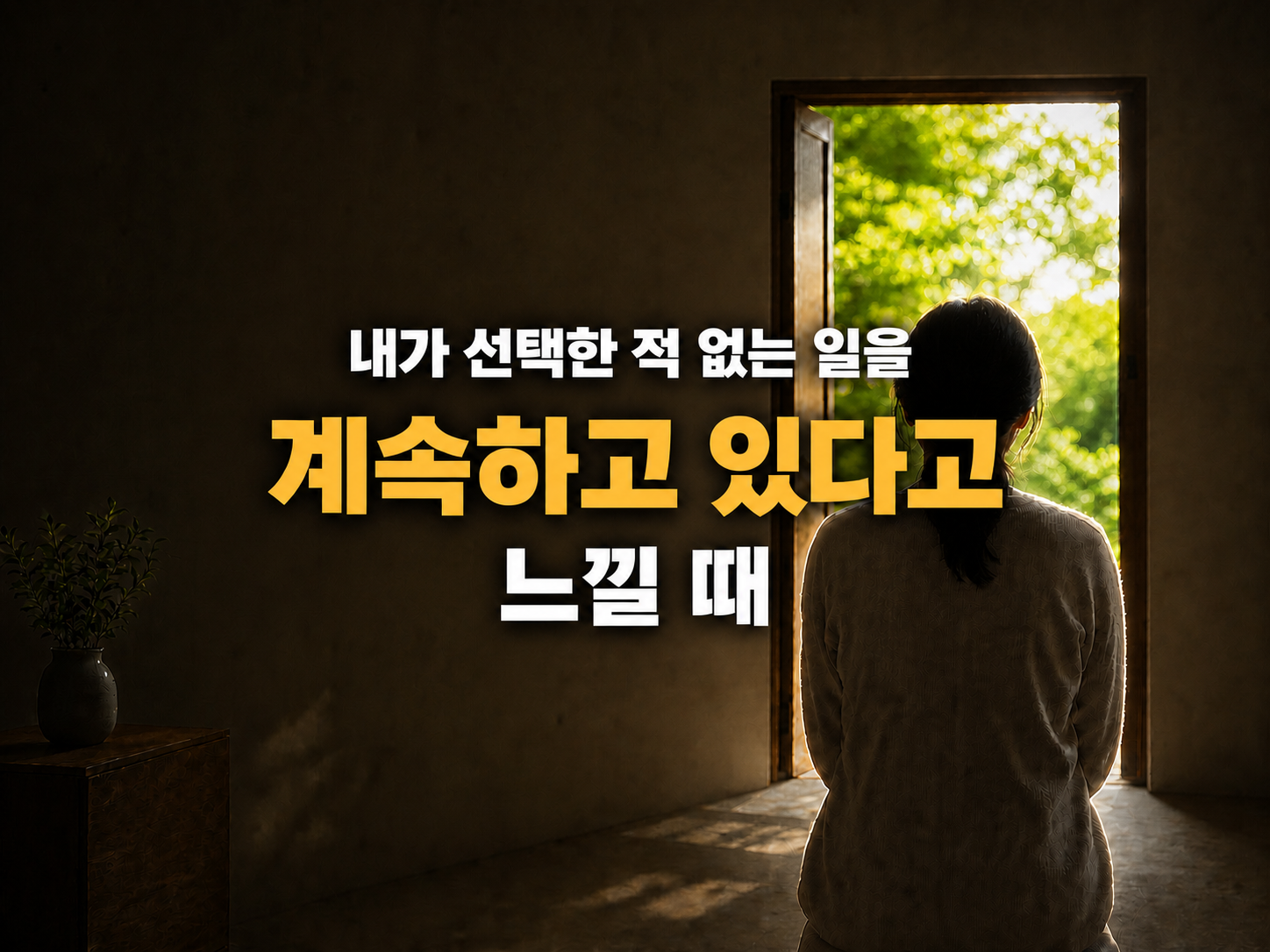 내가 선택한 적 없는 일을 계속하고 있다고 느낄 때 상담사례