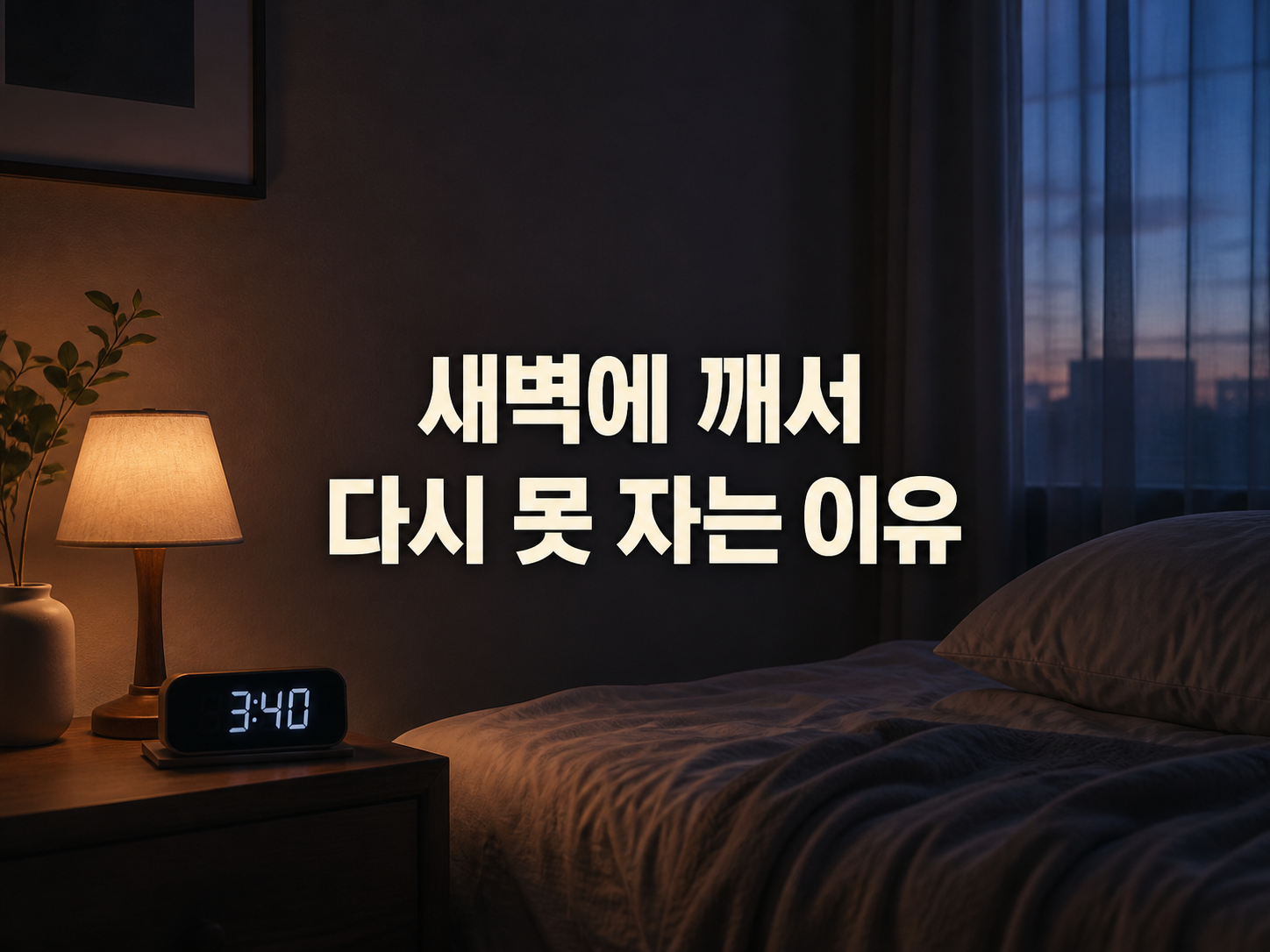 새벽에 깨서 다시 못 자는 이유